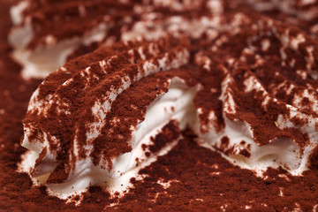 Tiramisu dessert close-up