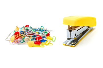 Stapler and paperclips