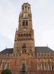 Fototapeta na wymiar Dzwonnica, Dzwonnica w Brugia, Belgia