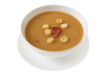 bean soup with sausages