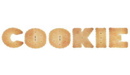 Word 'cookie' from cookies-letters