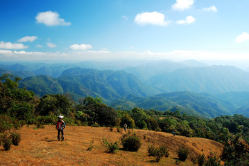 Obraz premium Trekking on the mountain