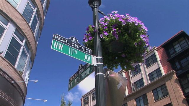 Pearl District Street Sign In Portland, Oregon