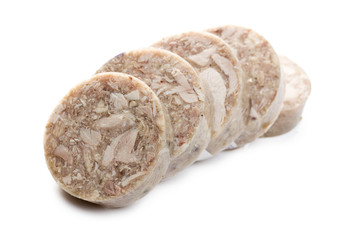 sliced headcheese sausage