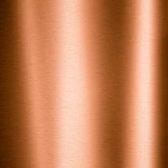 Fotobehang Brushed copper metallic sheet © Rafal Olechowski