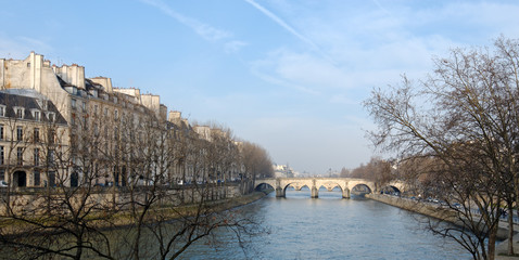 Obraz premium Paris, ile st Louis en hiver
