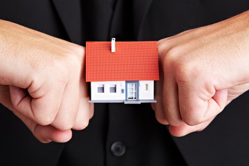 Druck auf ein Haus