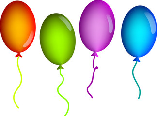 Sfondo con Palloncini colorati in vettoriale