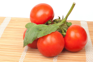 Tomatoes with leaf