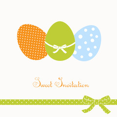 Easter eggs card, vector illustration