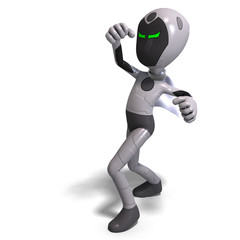 funny and cute cartoon hero with cape. 3D rendering with