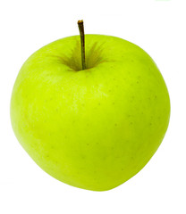 green apple on a white background