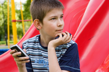boy with cell phone