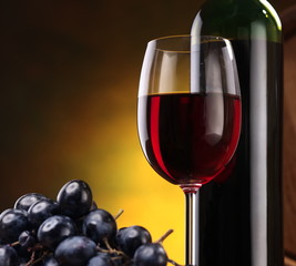 Still life with wine bottle