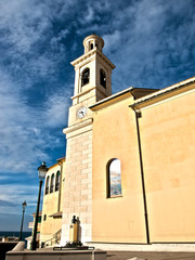 Fototapeta na wymiar la chiesa di S. antonio da Padova a Boccadasse in Genova