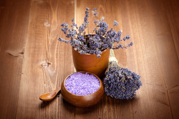 Lavender bath salt - spa and aromatherapy