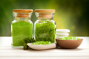 Aromatherapy minerals - green bath salt
