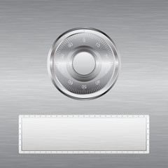 vector background, with banner, safe lock . Eps10