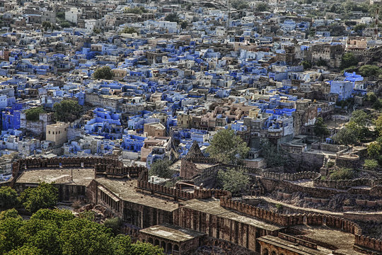the "BLUE CITY", Jodhpur in Rajasthan, India.