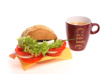 Bread roll for breakfast