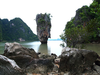The island Khao Tapu or Ko Tapu Thailand