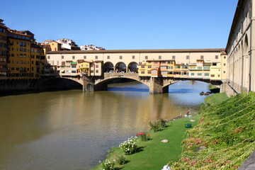 Fototapeta na wymiar Florence, Ponte Vecchio bridge, Italy