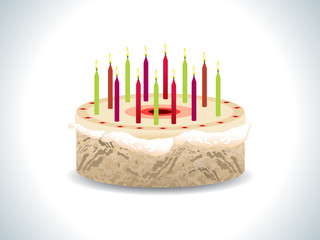 abstract birthday cake