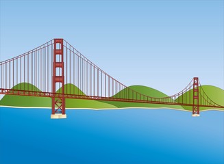 golden gate bridge ( background on separate layer )