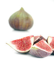 Fresh figs isolated on a white background