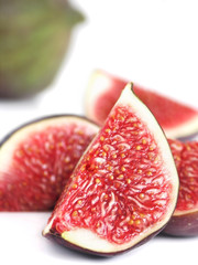 Fresh figs isolated on a white background