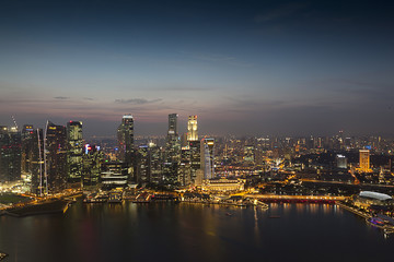 Fototapeta na wymiar Singapore City at Night