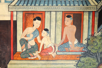 Thai Mural "Family"