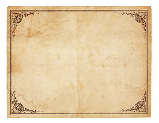 Blank Vintage Paper With Antique border