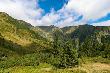 mountains and clouds