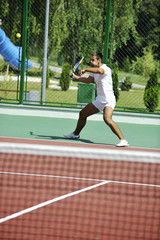 Obraz premium young man play tennis outdoor