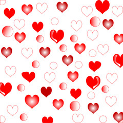 Fototapeta na wymiar Love hearts background border design