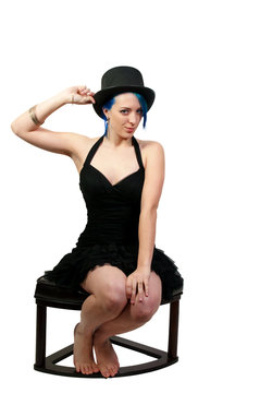 Woman Wearing a Top hat