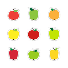 Stickers of apples