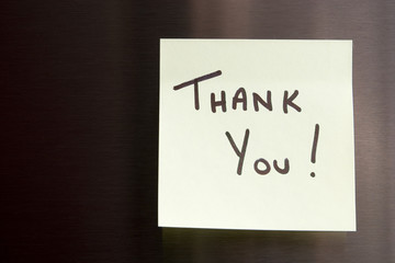 Hand Written Thank You Note on a post-it