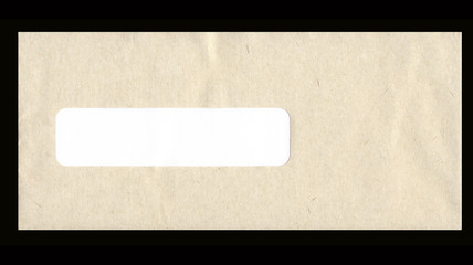 Brown window envelope