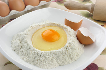 Egg and flour