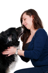 Woman and Border Collie