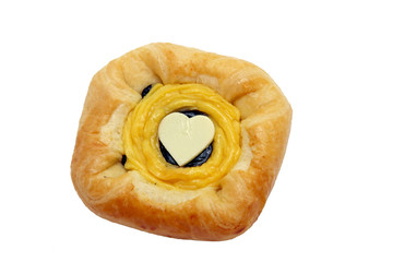isolated blueberry danish bun