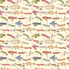 seamless airplane pattern