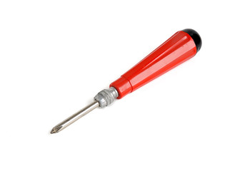 Screwdriver on white background