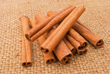 cinnamon sticks on a canopy