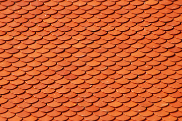 tile roof of temple