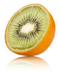 Orange as Kiwi, concept of DNA manipulation