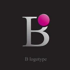 Logo letter B with circle # Vector