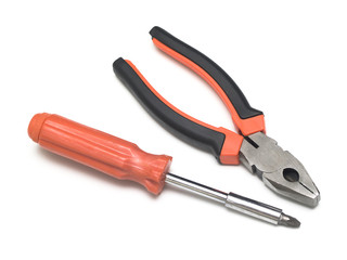 Screwdriver and pliers